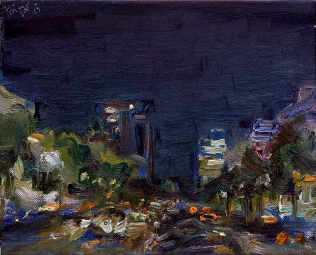 Blick zum Ernst-Reuter-Platz 24 x 30 cm Öl / Lw 2025